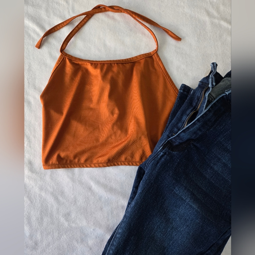 Burnt Orange Halter Top
